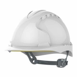 Kask Roboczy JSP EVO2 Hełm Ochronny Budowlany Regulacja Więźby Jedną Ręką - Biały