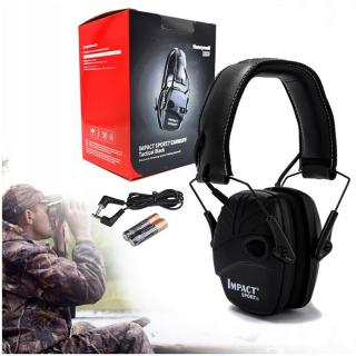 Nauszniki Strzeleckie Słuchawki Aktywne Ochronniki Słuchu HONEYWELL IMPACT SPORT BLACK 82 dB
