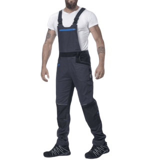 Ogrodniczki Robocze Ardon 4Xstretch H6091 Spodnie Elastyczne Rozciągliwe SLIM FIT Ciemno-Szare 46-64