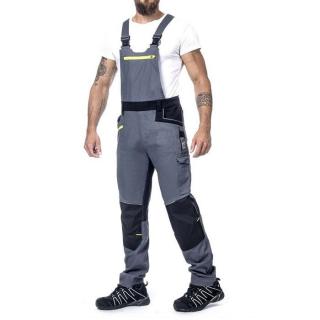 Ogrodniczki Robocze Ardon 4Xstretch H6098 Spodnie Elastyczne Rozciągliwe SLIM FIT Szare 46-64