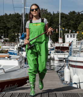 PROS SB01-D Spodniobuty Wodery Damskie dla Pań Kobiet, Zielone, Polskie
