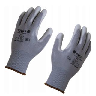 Rękawice KPS Proof Powlekane Poliuretanem Rękawiczki Ochronne Szare 6/XS-11/XXL