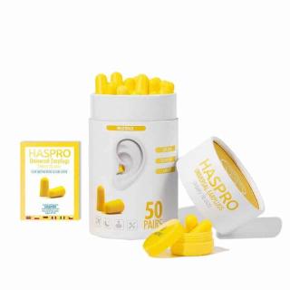 Zatyczki do Uszu Stopery Haspro Super Miękkie Komfortowe Żółte GIGA TUBA 50 Par