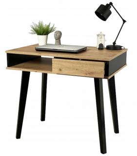 Biurko "RUMBA II" dąb artisan z szufladą