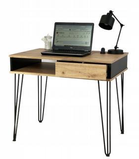Biurko "RUMBA III" dąb artisan z szufladą