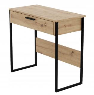 Toaletka / konsola "FORESTO" dąb artisan 80cm, czarne U