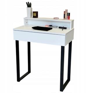 Toaletka / konsola "LENA PLUS" biały mat 75cm, czarne U