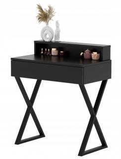Toaletka / konsola "LENA PLUS" czarna mat 75cm, czarny X