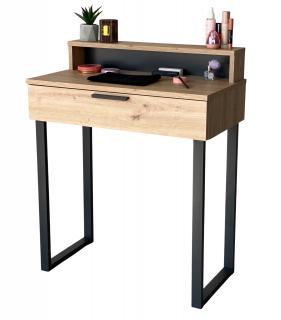 Toaletka / konsola "LENA PLUS" dąb artisan 75cm, czarne U