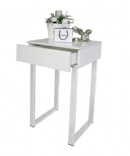 Toaletka / konsola "VOGA MINI" biała połysk 45cm, białe U