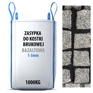 Fuga do Kostki Brukowej Bazaltowa 1-3 mm - Tona Big Bag Zasypka, Podsypka do Kostki Brukowej bazaltowa