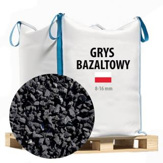 Grys Bazaltowy Żwirek 8-16mm - Big Bag Dekoracyjny Grys Bazalt 8-16mm Czarny