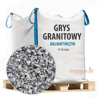 Grys Granitowy Dalmatyńczyk Ogrodowy 8-16mm Big Bag Kamienie Ozdobne Dekoracyjne Granitowe