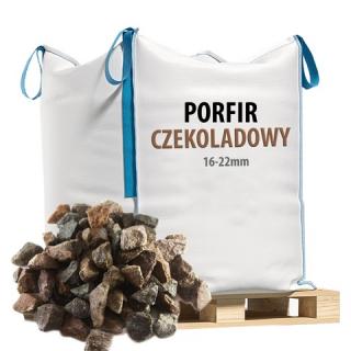 Grys Ogrodowy Brązowy Porfir 16-22mm - Big Bag Brązowy Grys do Ogrodu Porfir Czekoladowy