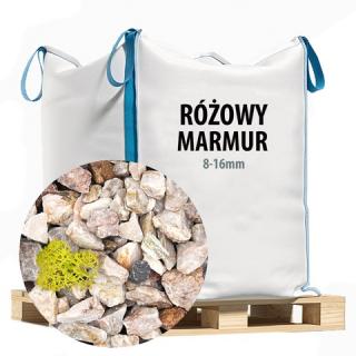 Grys Ogrodowy Różowy Marmur 8-16mm - Big Bag Piękny grys ogrodowy na alejki, uliczki