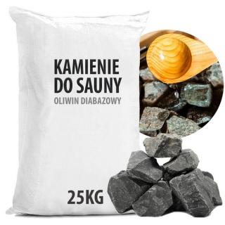 Kamienie do Sauny Grzejne - Diabaz Oliwin 25KG Kamienie Grzejne do Sauny Oliwin Diabazowy