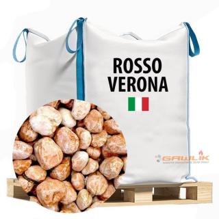 Kamienie Ozdobne Rosso Verona Big Bag Piękne Włoskie Kamienie Rosso Verona w Kolorze Pomarańczowym