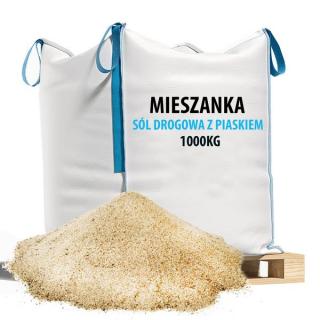 Mieszanka Piasku i Soli - Tona w Worku Big Bag Mieszanka piasku i soli do zwalczania gołoledzi