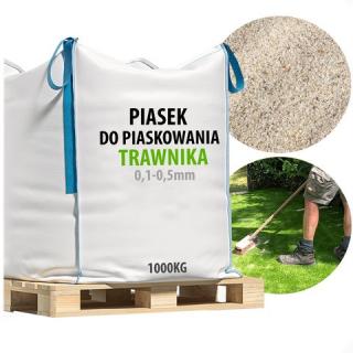 Piasek do Piaskowania Trawnika 0,1-0,5mm -  Tona w Worku Typu Big Bag Tona piasku do piaskowania w wygodnym worku Big bag