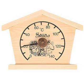 Zegar do Sauny Drewniany Domek 17x13 cm Stylowy Zegar do Sauny w Kształcie Domku
