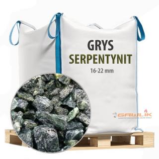 Zielony Grys Serpentynit  16-22mm Big Bag Grys Ozdobny Ogrodowy Serpentynit w wygodnym worku Big Bag