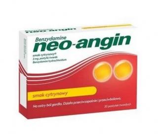 Benzydamina neo-angin cytryna tabletki do ssania 20 sztuk
