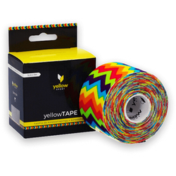 yellowTAPE Taśma do kinesiotapingu tęczowy zygzak 5cm x 5m