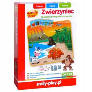 Układanka Magnetyczna Puzzle zwierzyniec Smily Play