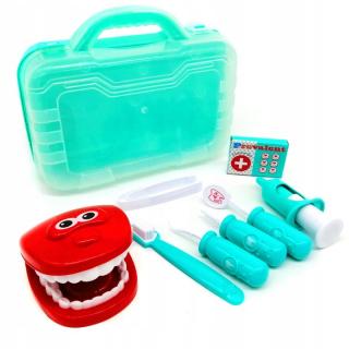 Zestaw dentystyczny w kuferku szczęka walizka zęby