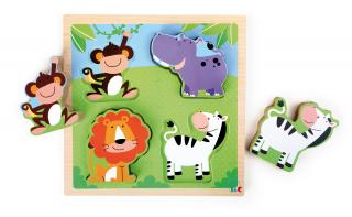 Puzzle drewniane dla najmłodszych ZOO Small Foot