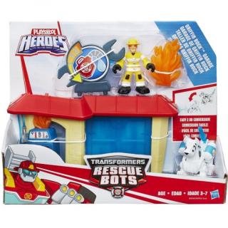 TRANSFORMERS Rescue Bots STACJA BENZYNOWA + KADE Burns B4964 HASBRO