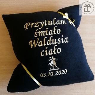 Poduszka z haftem na indywidualne zamówienie - DOWOLNA DEDYKACJA I GRAFIKA