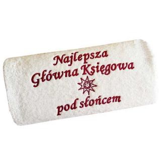 Prezent dla Księgowej, Księgowego - ręcznik z napisem i grafiką