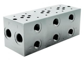 Blok 3-sekcyjny z zaworem CETOP 5509