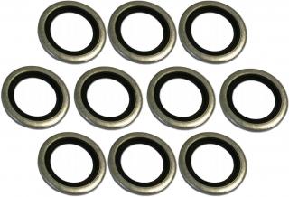 KOMPLET 10x PODKŁADKA METAL GUMA M/G 1/4" - NYPEL
