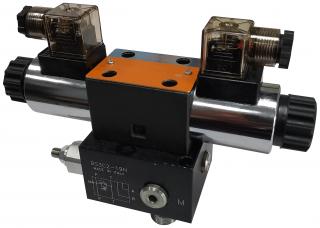 KOMPLET ROZDZIELACZ HYDR. CETOP 1 SEK 60L ELEKTRYCZNY 12V