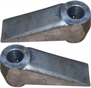 KPL 2x SOLIDNE MOCNE UCHO DYSZLA BOCZNE FI 35 D50
