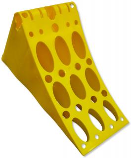 MOCNY Klin kliny pod koła 160 mm ADR blokada żółty BUS G46 LOKHEN