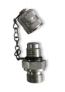 PRZYŁĄCZE POMIAROWE M16x2 - BSP 1/4'' Z ZAŚLEPKĄ