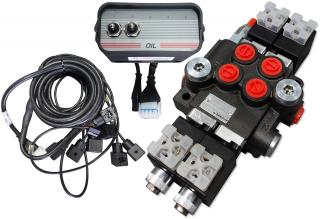 ROZDZIELACZ HYDRAULICZNY 2 SEK 50L 24V + STEROWANIE