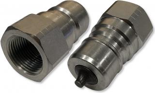 SZYBKOZŁĄCZE HYDRAULICZNE EURO WTYCZKA KRÓTKA GWINT WEWNĘTRZNY 1/4 "