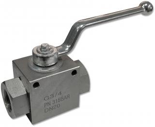 ZAWÓR HYDRAULICZNY RĘCZNY KULOWY 2 DROGOWY 3/4 100L