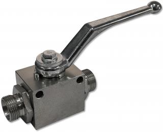 ZAWÓR HYDRAULICZNY RĘCZNY KULOWY 2 DROGOWY M22x1,5 60L