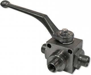 ZAWÓR HYDRAULICZNY RĘCZNY KULOWY 3 DROGOWY M16x1,5 20L