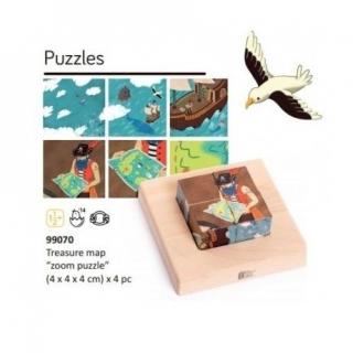 Bajo drewniane puzzle układanka Mapa skarbów