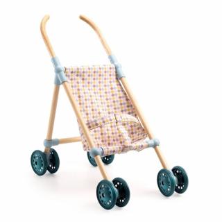 Djeco Drewniany wózek spacerowy dla lalek POMEA
