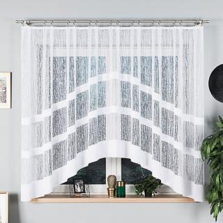 Firanka gotowa żakardowa Wiktoria kolor biały 160x310 cm
