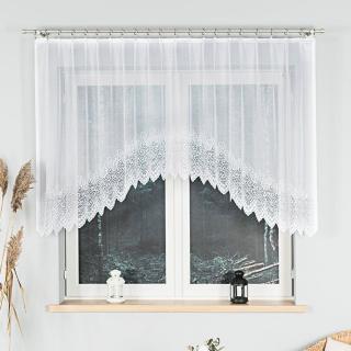 VIOLETTA Firanka żakardowa gotowa, szerokość 250 x wysokość 120cm, kolor 001 biały 001539/FBL/001/250120/1
