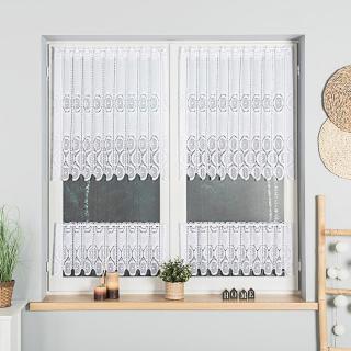 Zazdrostka żakardowa 018535 wysokość 80 cm kolor biały