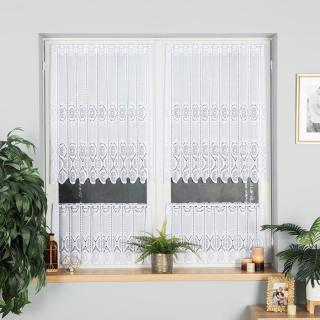 Zazdrostka żakardowa 018535 wysokość 90 cm kolor biały